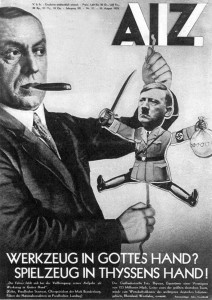 John Heartfield - Hitler burattino degli industriali (AIZ, 10 agosto 1933)